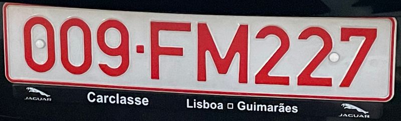 Matrícula diplomática 009, representando o país Arábia Saudita