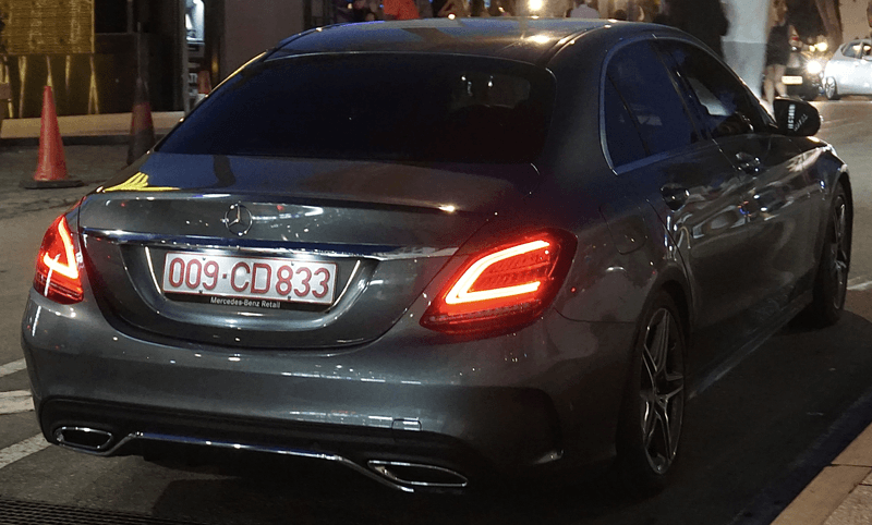 Matrícula diplomática 009, representando o país Arábia Saudita