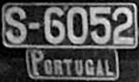 Matrícula portuguesa de 1911 com placa adicional para poder circular outros paises