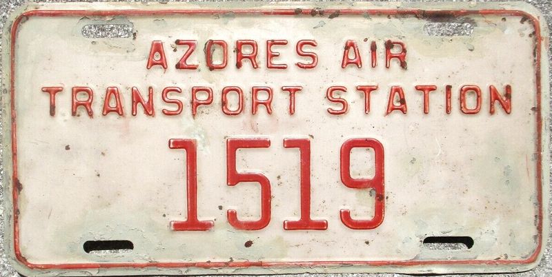 Matrícula EUA nos Açores a dizer Azores Air Transport Station