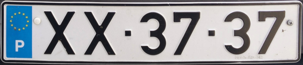 Matrícula portuguesa para veiculos em geral registados em 1937